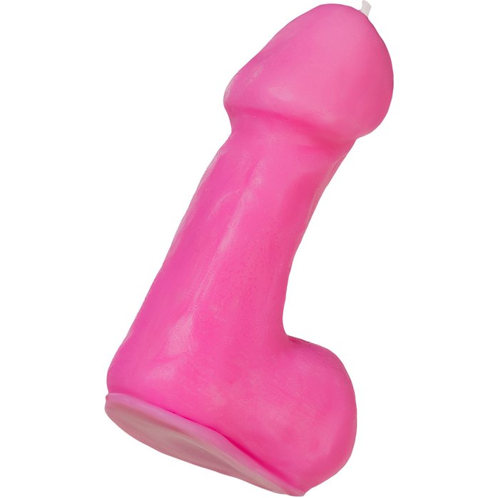 Розовая свеча в форме пениса - 47 гр. Фотография 2.