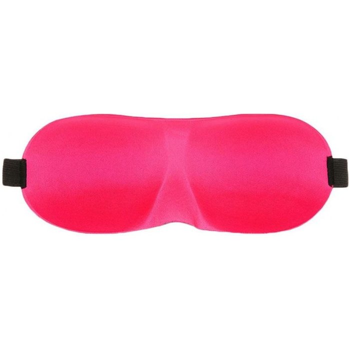 Розовая глухая маска на резинке - BDSM accessories