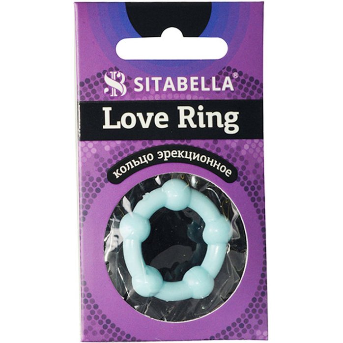 Цветное эрекционное кольцо Love Ring с бусинами - Sitabella condoms