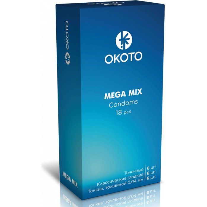 Презервативы OKOTO Mega Mix - 18 шт - Sitabella condoms