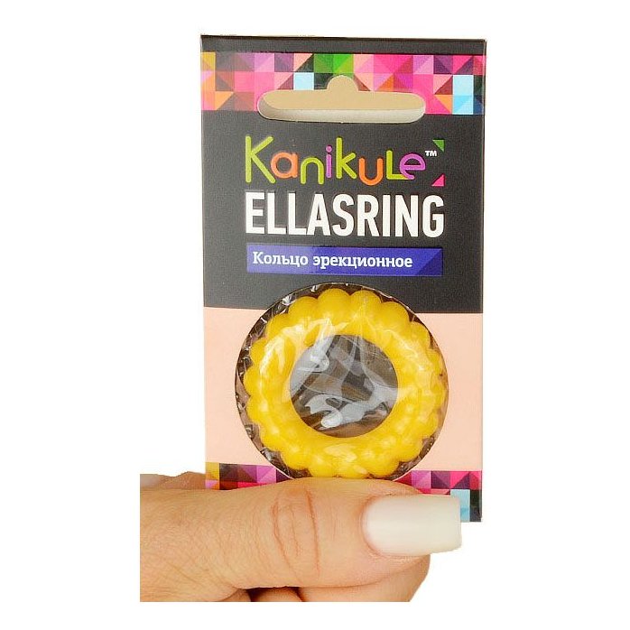 Цветное рельефное эрекционное кольцо Ellasring. Фотография 2.