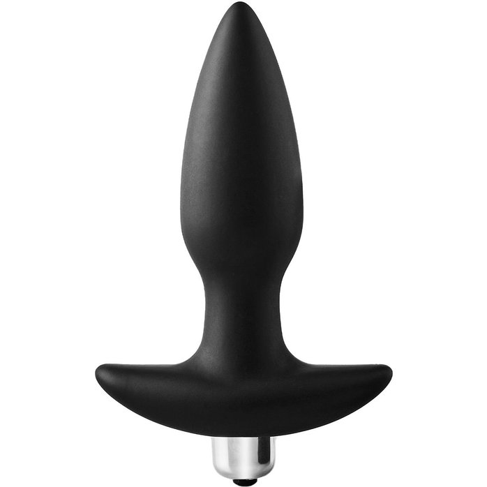 Черная анальная вибропробка FantASStic Vibrating Plug - 14 см - Fantasstic