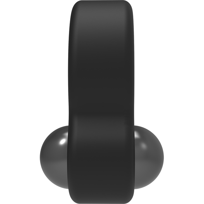 Черное эрекционное кольцо с утяжелителями Cockring Dual Weight - Ramrod. Фотография 6.