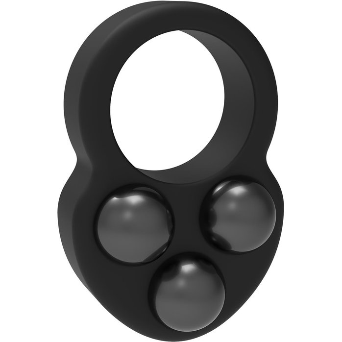 Черное эрекционное кольцо с утяжелителями - Ramrod. Фотография 3.