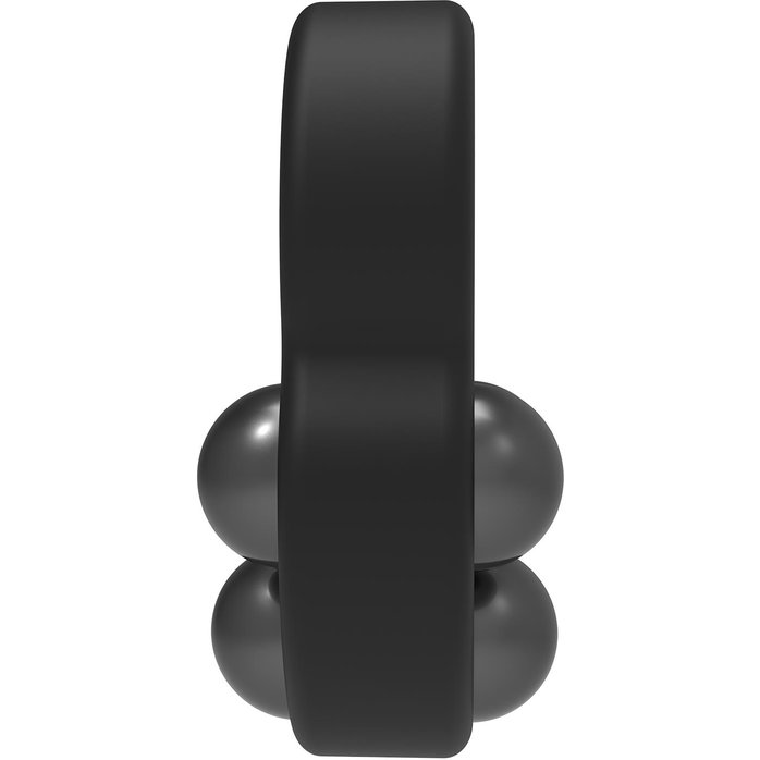 Черное эрекционное кольцо с утяжелителями - Ramrod. Фотография 4.