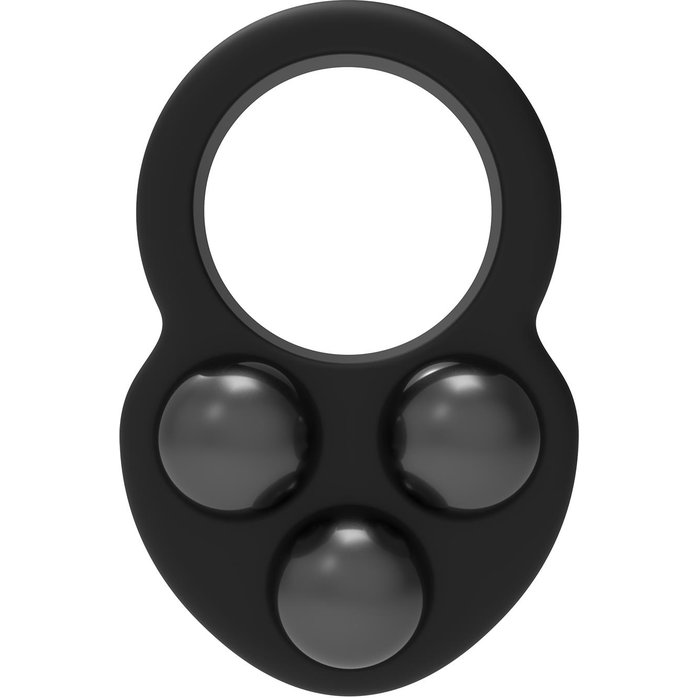 Черное эрекционное кольцо с утяжелителями - Ramrod