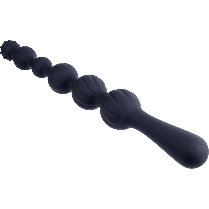 Черная анальная цепочка Beads Hunter - 22,9 см. Фотография 3.