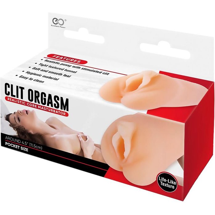 Телесный мастурбатор-вагина Realistic Masturbator With Stimulated Clit. Фотография 4.