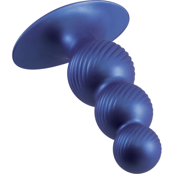 Синяя анальная елочка 5 Inch Silicone Anal Plug - 14 см. Фотография 3.