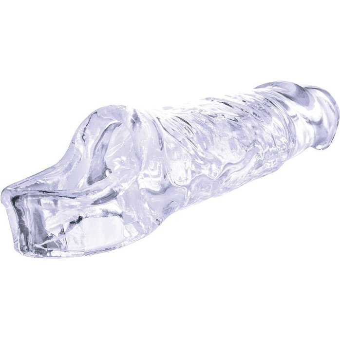 Прозрачная насадка-удлинитель Length Enhancer с подхватом - 16 см. Фотография 2.