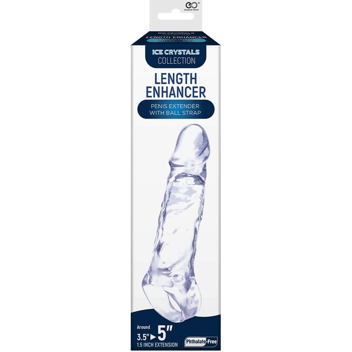 Прозрачная насадка-удлинитель Length Enhancer с подхватом - 16 см. Фотография 4.