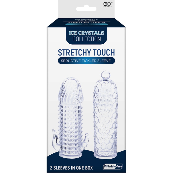 Набор из 2 прозрачных насадок на член Seductive Tickler Sleeves Set. Фотография 2.