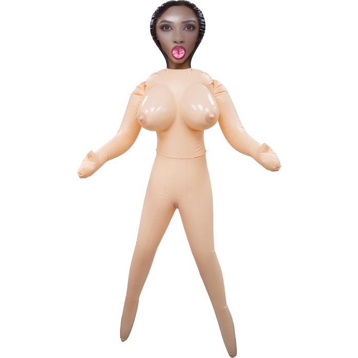 Телесная надувная секс-кукла с 3 любовными отверстиями. Фотография 2.