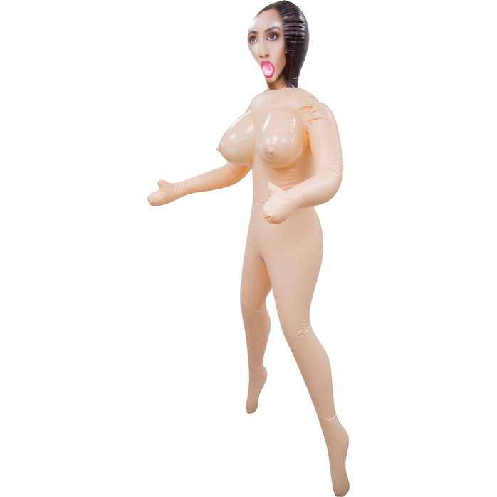 Телесная надувная секс-кукла с 3 любовными отверстиями. Фотография 3.