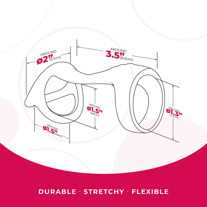 Черная эрекционная насадка Strap The Balls. Фотография 3.