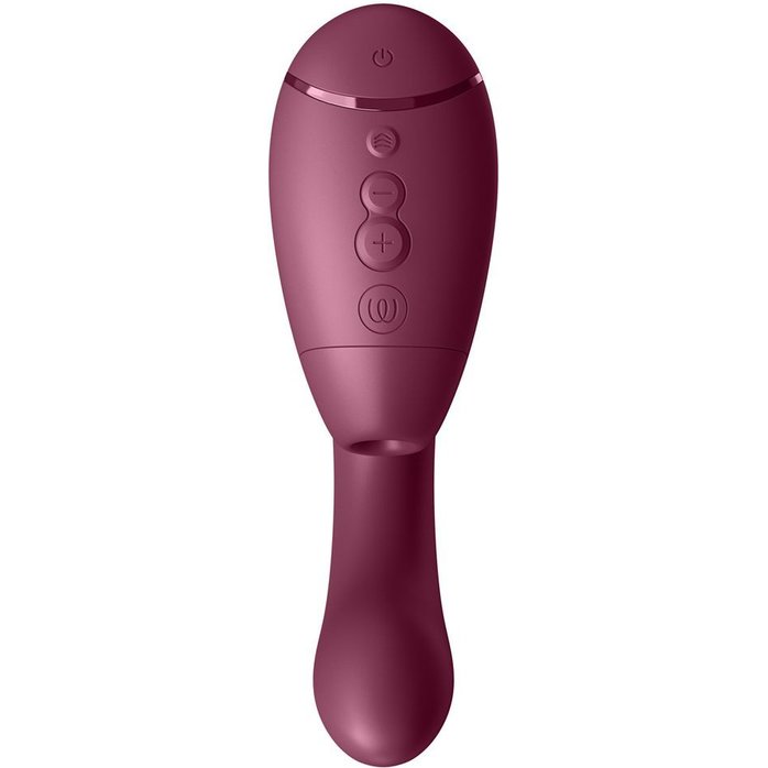 Малиновый двойной стимулятор Womanizer Next Duo. Фотография 2.
