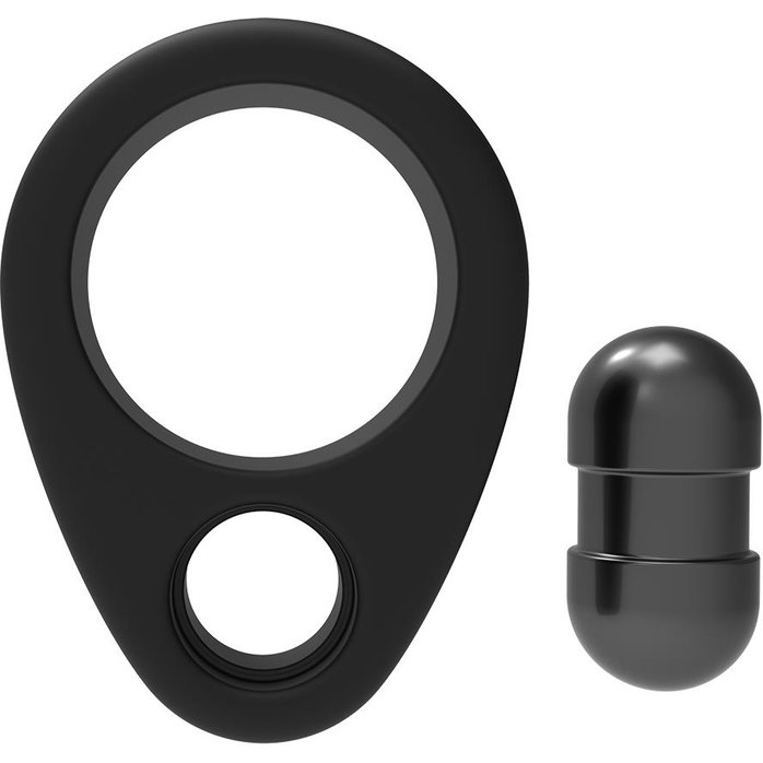 Черное эрекционное кольцо Cockring Single Weight - Ramrod. Фотография 2.