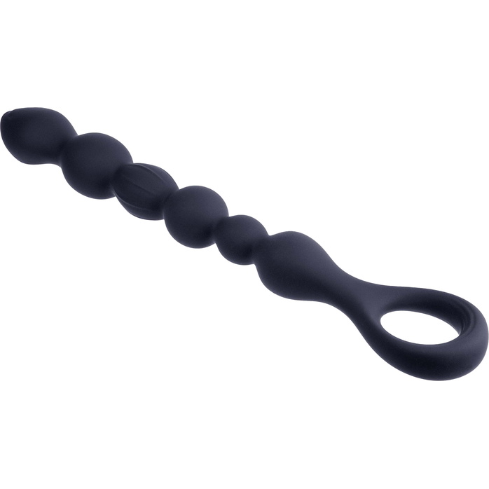 Черная анальная цепочка Beads Hunter - 25,4 см. Фотография 2.