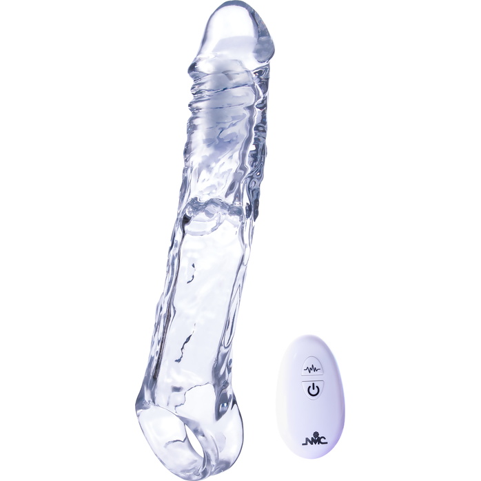 Прозрачная насадка-удлинитель Length Enhancer With Bullet с подхватом - 22,3 см