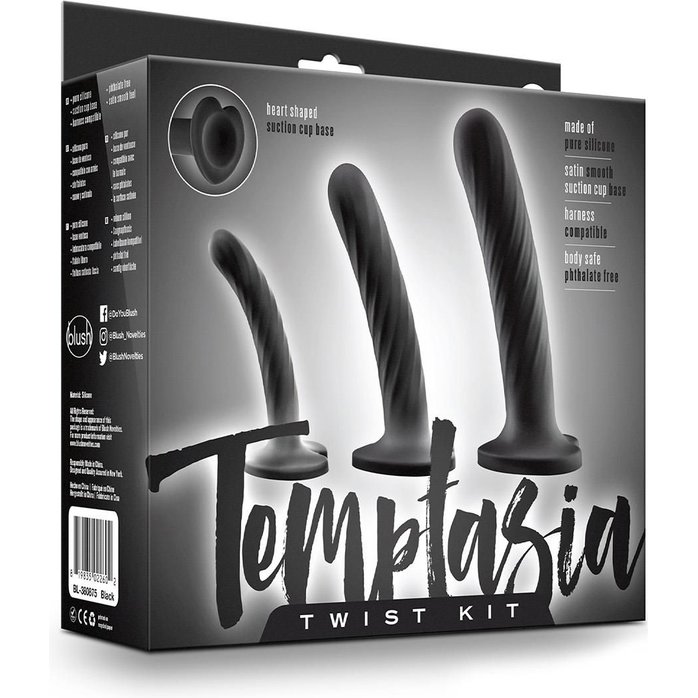 Набор из 3 стимуляторов со спиралевидным рельефом Twist Kit - Temptasia. Фотография 4.