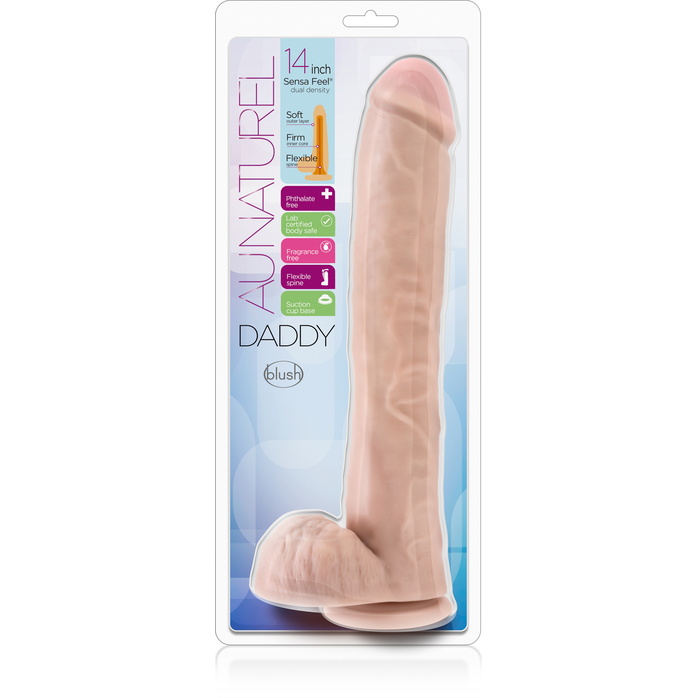 Телесный фаллоимитатор-гигант Daddy - 35,5 см - Au Naturel. Фотография 2.