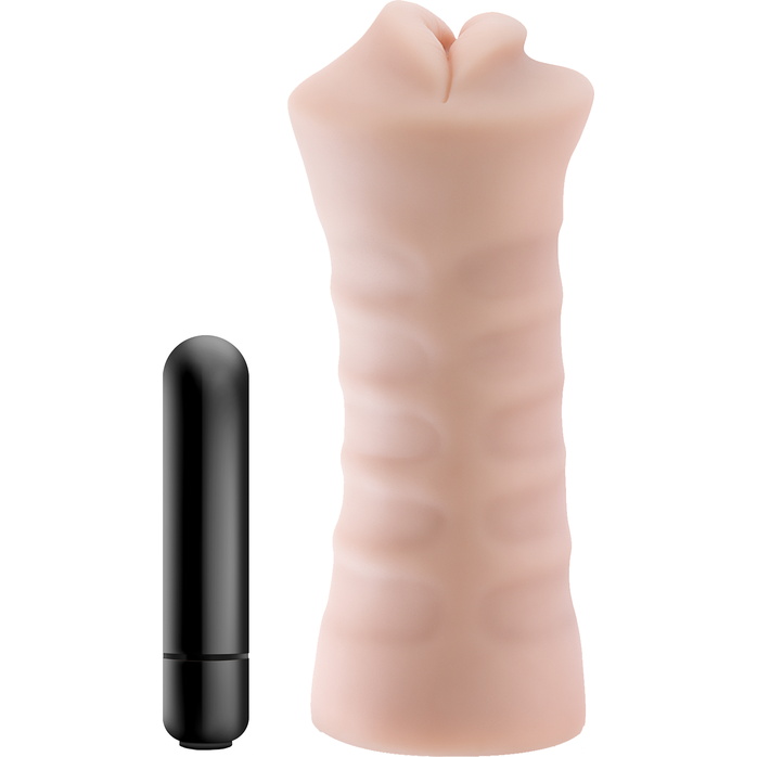 Телесный мастурбатор-ротик Nicole Vibrating Masturbator - Enlust. Фотография 6.