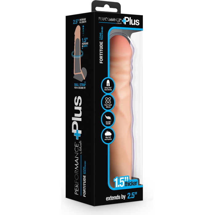 Телесная насадка-удлинитель Fortitude с подхватом - 17,7 см - Performance Plus. Фотография 2.