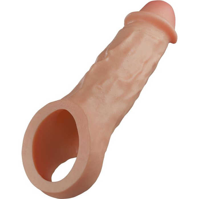 Телесная насадка-удлинитель Intrepid 9.25 Inch Realistic Penis Extender Sleeve - 23,5 см - Performance Plus. Фотография 5.