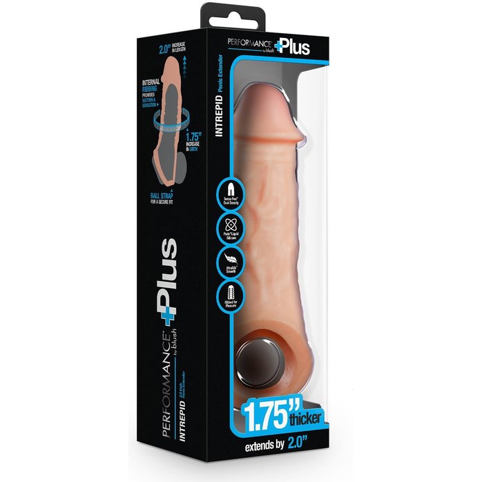 Телесная насадка-удлинитель Intrepid 9.25 Inch Realistic Penis Extender Sleeve - 23,5 см - Performance Plus. Фотография 6.