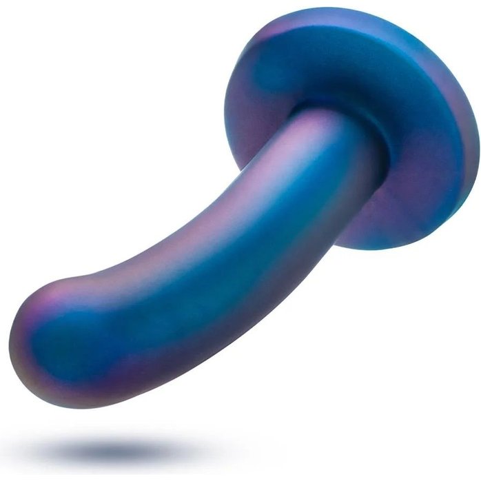 Синяя насадка с гладкой поверхностью Surrender 5.75 Inch Intermediate Pegging Dildo - 14,6 см - Temptasia. Фотография 3.