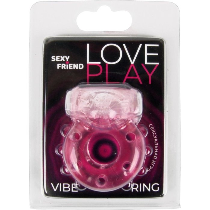 Розовое эрекционное виброкольцо с бабочкой - SEXY FRIEND СЕКСУАЛЬНАЯ ИГРА. Фотография 3.