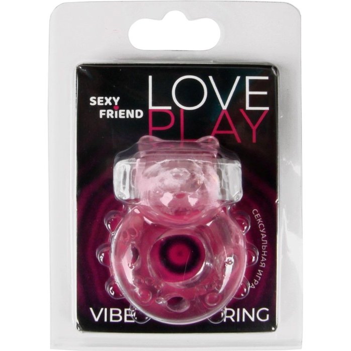 Розовое эрекционное виброкольцо в форме мишки - SEXY FRIEND СЕКСУАЛЬНАЯ ИГРА. Фотография 3.