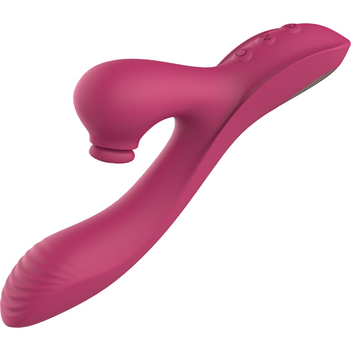 Розовый вибратор-кролик Dual G-Spot Vibe - 22,5 см - Essentials. Фотография 7.