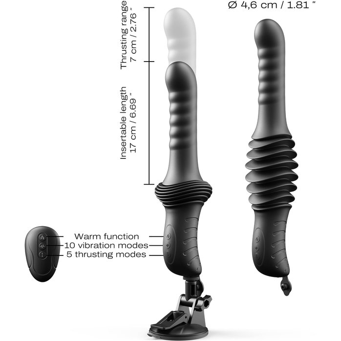 Компактная секс-машина Dorcel Deep Orgasm с возвратно-поступательными движениями. Фотография 6.