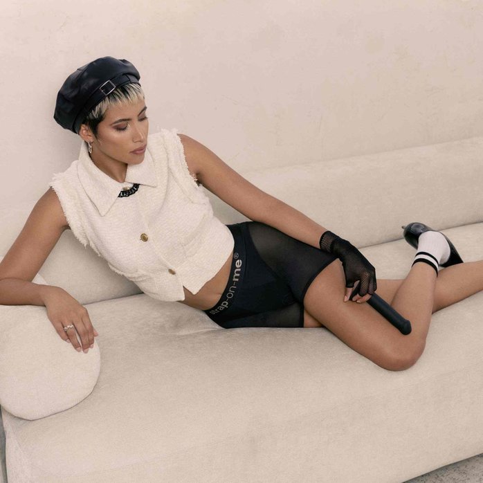 Трусики-шорты для фиксации насадок Strap-on-me Harness Lingerie Halo - size XS. Фотография 7.