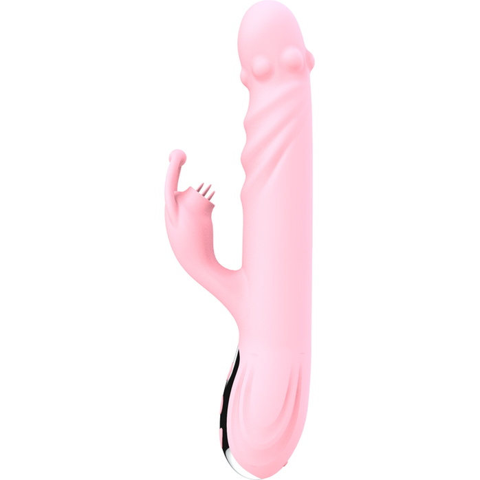 Розовый вибратор-кролик Ava - 21,9 см. Фотография 3.