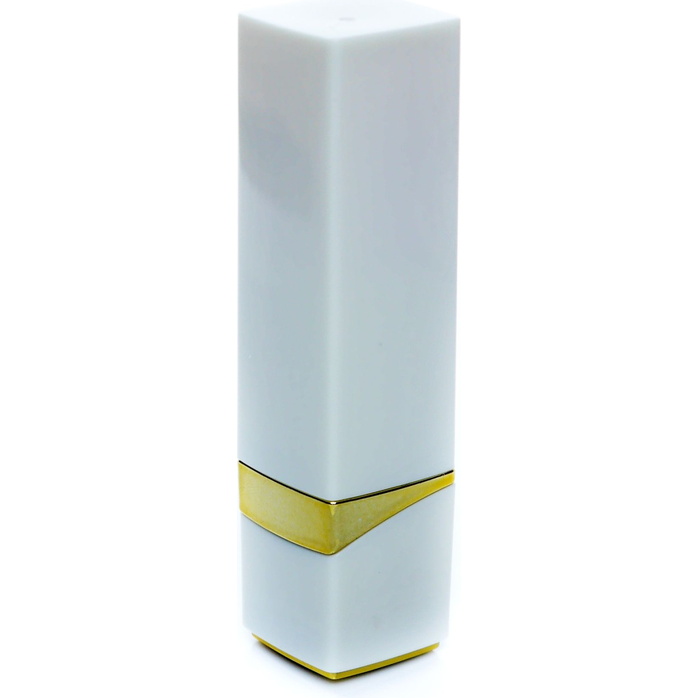 Белый мини-вибратор в форме помады. Фотография 3.