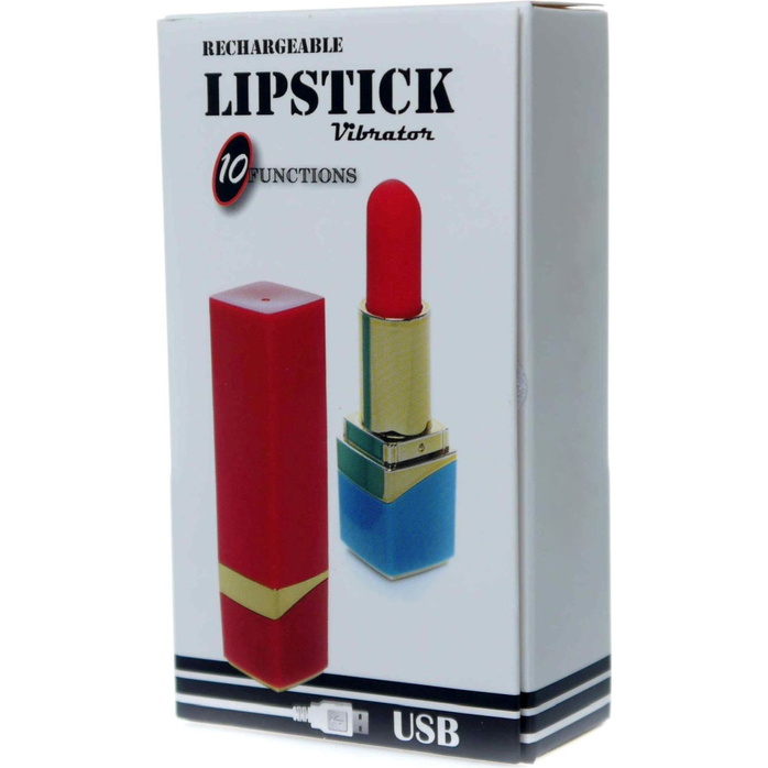 Черный мини-вибратор в форме помады. Фотография 4.