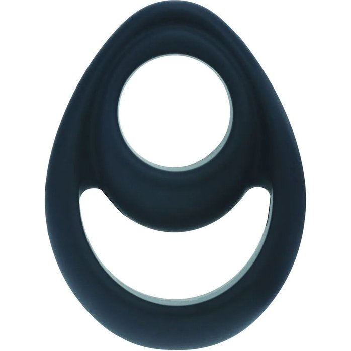 Черное эрекционное кольцо Double Ergo Silicone Cockring - Levelz. Фотография 2.
