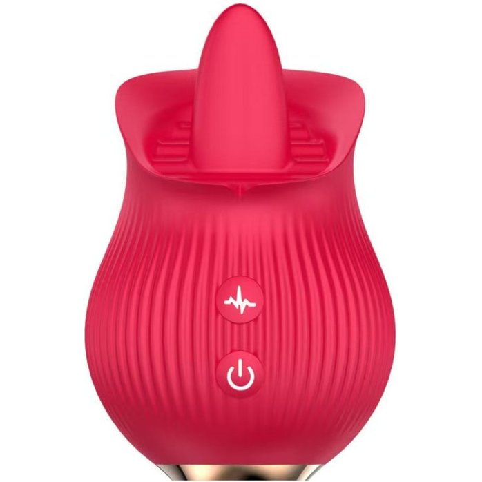 Красный вибратор с язычком Petal Bliss