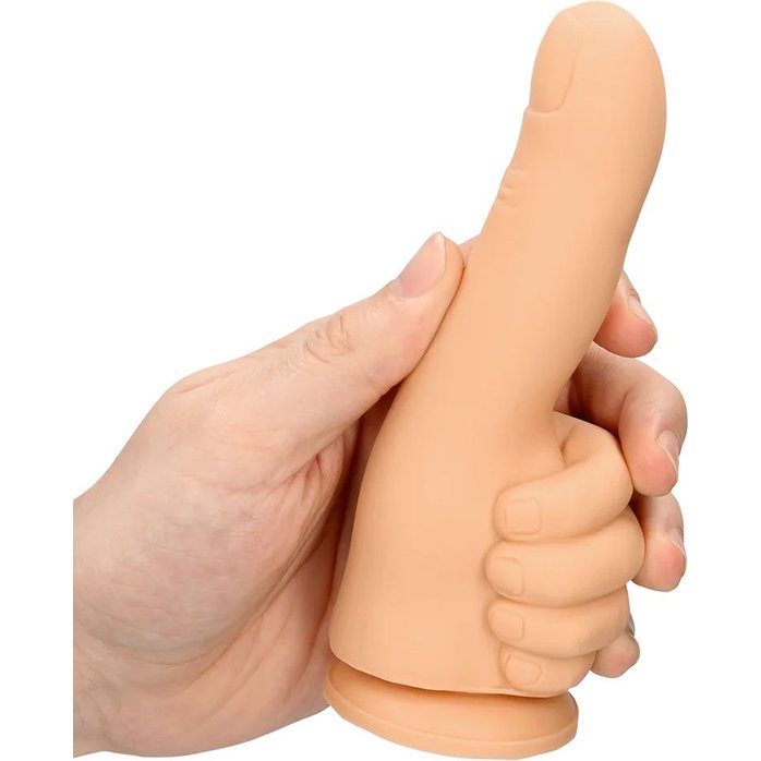 Телесный фаллоимитатор в форме пальца Thumbs Up - 17,2 см - S-line. Фотография 3.