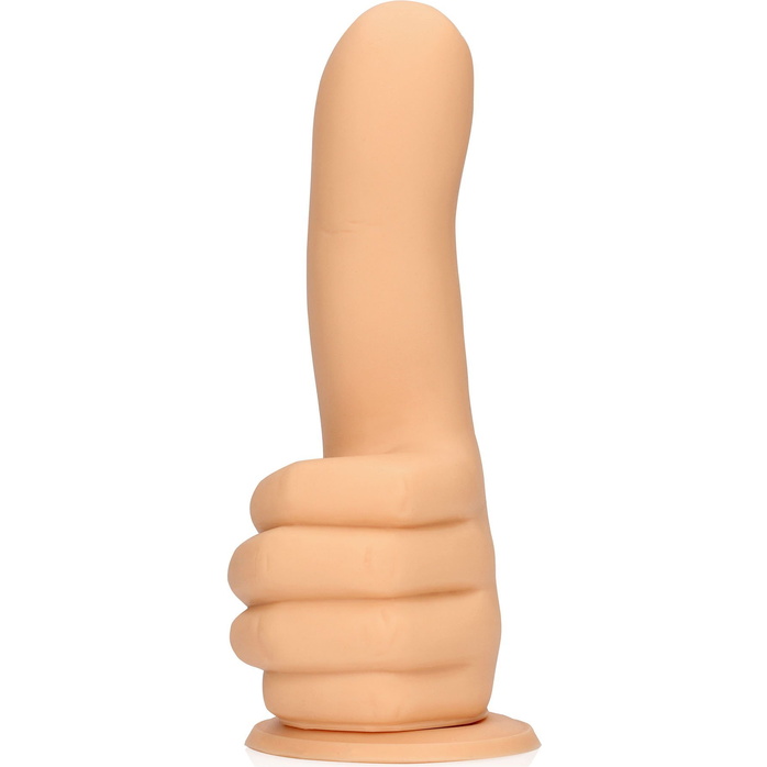 Телесный фаллоимитатор в форме пальца Thumbs Up - 17,2 см - S-line. Фотография 6.