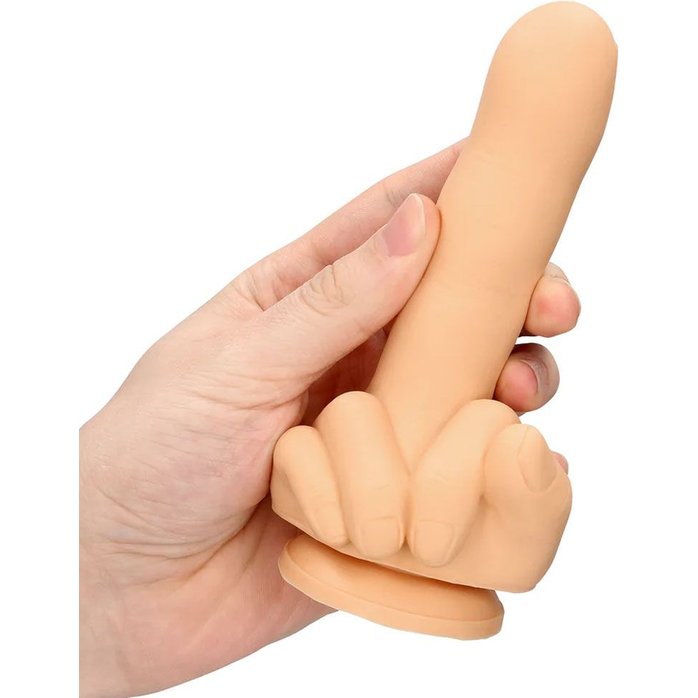 Телесный фаллоимитатор в форме пальца Up Yours - 15,5 см - S-line. Фотография 3.