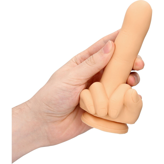 Телесный фаллоимитатор в форме пальца Up Yours - 15,5 см - S-line. Фотография 4.