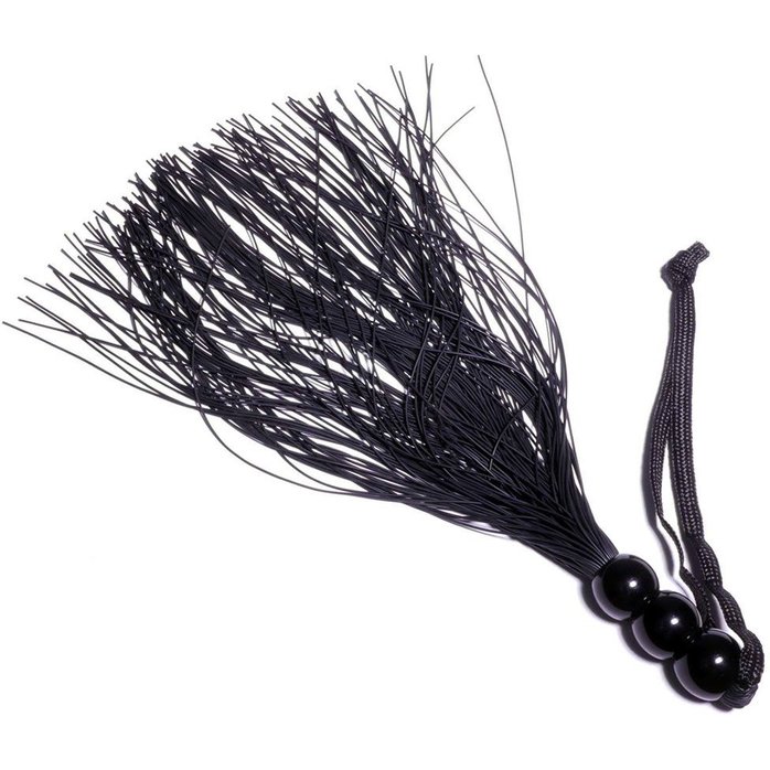 Черная силиконовая плетка - 25,4 см. Фотография 2.