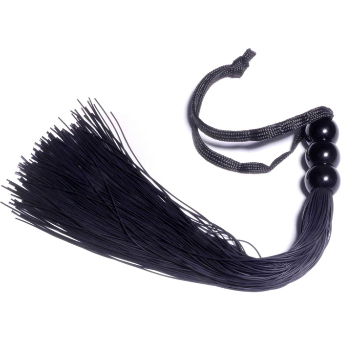 Черная силиконовая плетка - 25,4 см. Фотография 5.