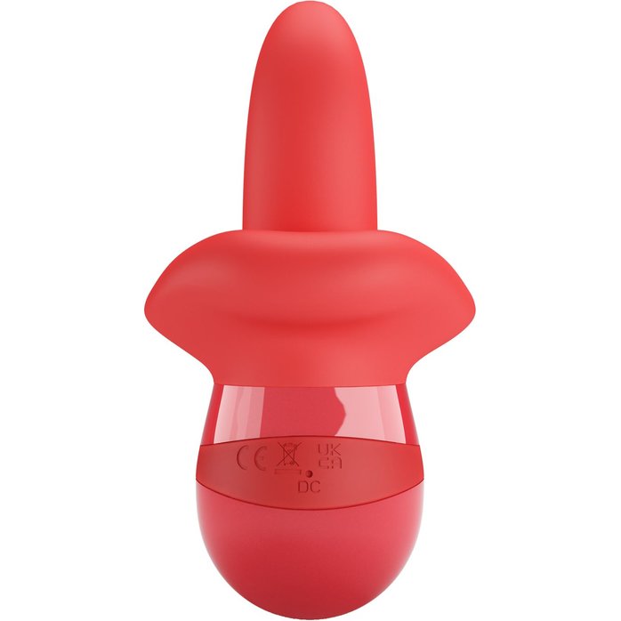 Красный вибратор с подвижным язычком Obelia - Pretty Love. Фотография 2.