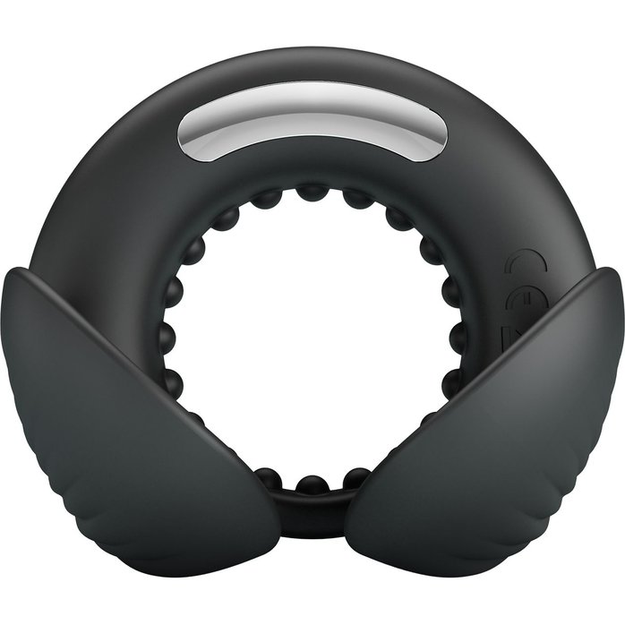 Черное эрекционное виброкольцо Quentin - Pretty Love. Фотография 2.