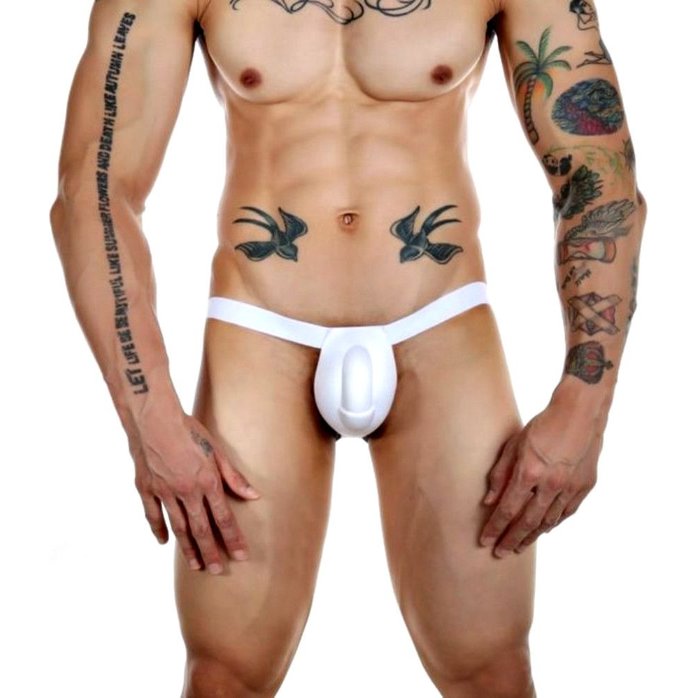 Мужской пуш-ап вкладыш белого цвета