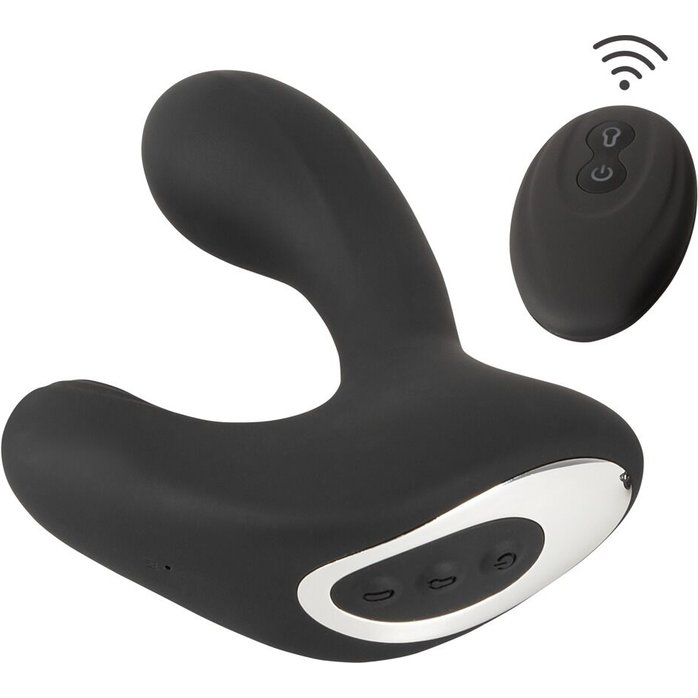 Черная анальная вибропробка с функцией расширения RC Butt Plug with 3 functions - You2Toys. Фотография 3.
